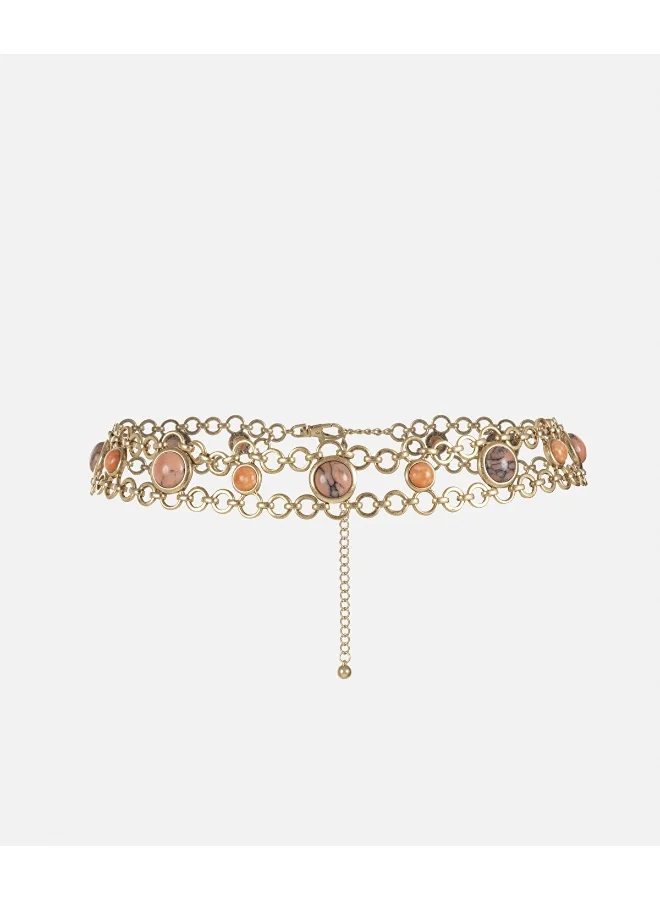 Mixed Stone Chain Belt