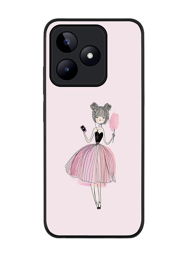 Stylizedd Rugged Black edge case for Realme C53, Slim fit Soft Case Flexible Rubber Edges Anti Drop TPU Gel Thin Cover- Lost in Music - Image 1