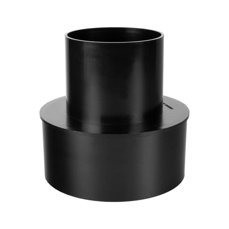 POWERTEC 70277 Dust Collection Reducer 6Inch OD to 4inch OD Black