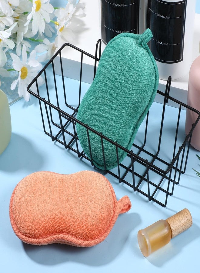 Tweruna 2 PCS Baby Sponge for Bathing, Soft Absorbent Baby Bath Sponge, Exfoliating Shower Sponge for Body, Bath Sponges Loofah for Infants Men Women Body All Skin Type(Green, Orange) - Image 5
