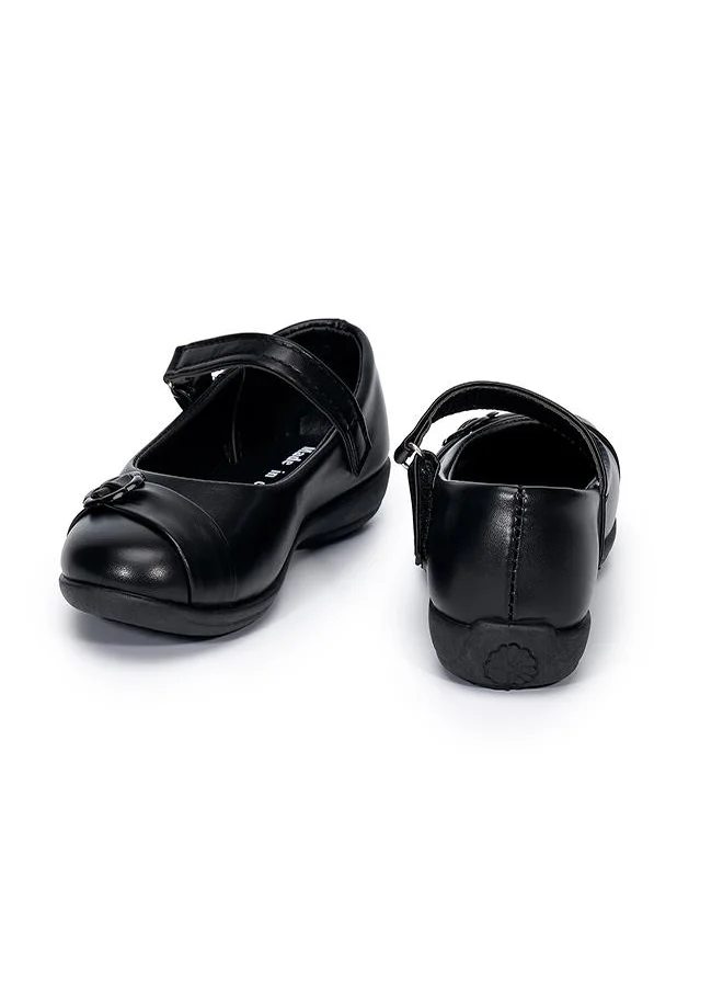 babyqlo Girls Black Mary Jane School Shoes with Buckle