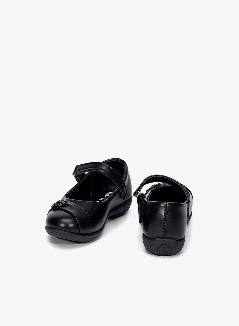 babyqlo Girls Black Mary Jane School Shoes with Buckle - Image 2