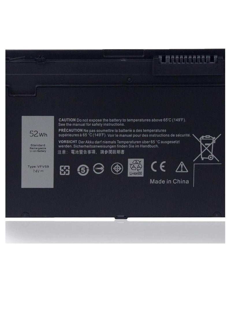 زيكسين بطارية كمبيوتر محمول VFV59 متوافقة مع أجهزة الكمبيوتر المحمولة Dell Latitude 12 7000 E7240 E7250 Series F3G33 HJ8KP GVD76 J31N7 NCVF0 W57CV 9C26T 451-BBFX 451-BBFW 451-BBFY 7.4V 52WH  - Image 2
