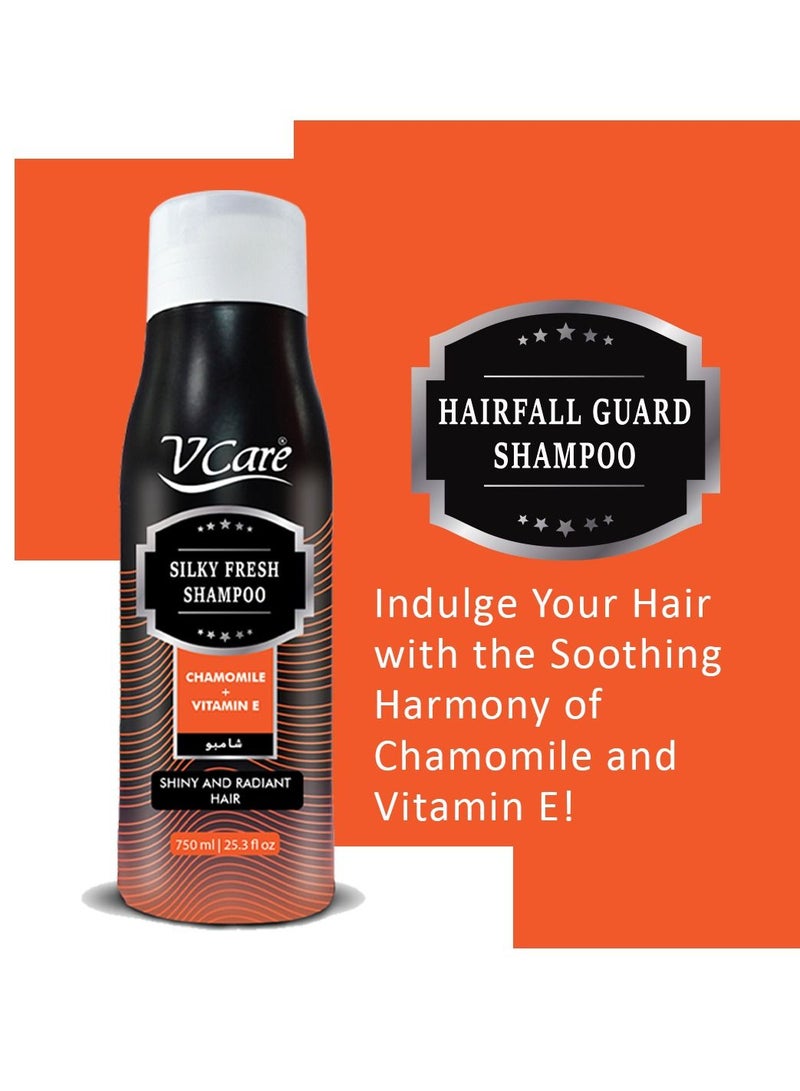 Vcare Shampoo - 750ml Gentle & Nourishing Formula | Chamomile & Vitamin E Extract | Enhances Shine, Promotes Healthy Hair - Image 3