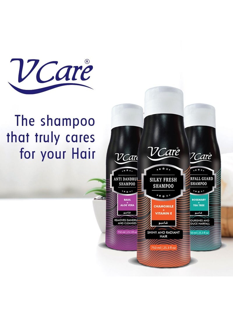 Vcare Shampoo - 750ml Gentle & Nourishing Formula | Chamomile & Vitamin E Extract | Enhances Shine, Promotes Healthy Hair - Image 5