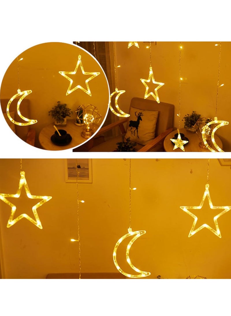رمضان ستارة ضوء 3 متر، رمضان عيد القمر والنجمة سلسلة الأضواء - مصغرة فانوس جنية الأضواء للمنزل والحديقة وغرفة النوم والزفاف والحفلة ديكور - هدية رمضان مثالية - Image 2