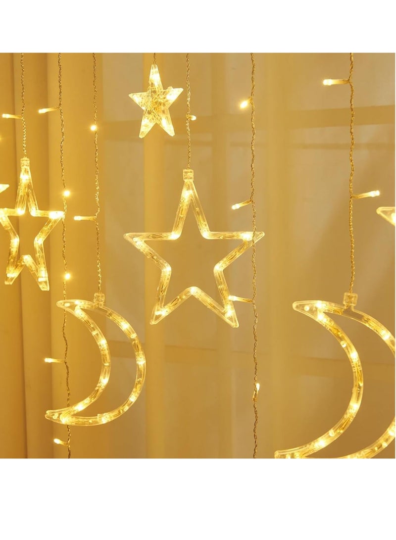 رمضان ستارة ضوء 3 متر، رمضان عيد القمر والنجمة سلسلة الأضواء - مصغرة فانوس جنية الأضواء للمنزل والحديقة وغرفة النوم والزفاف والحفلة ديكور - هدية رمضان مثالية - Image 4