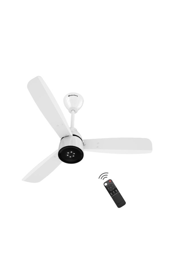 atomberg Renesa Enzel 900mm Newly Launched BLDC Ceiling Fan with Remote | BEE 5 star | High Air Delivery | LED Speed Indicator | Low Noise | Sleek Design | Power Saving | 3 Year Warranty | Gloss White - Image 1