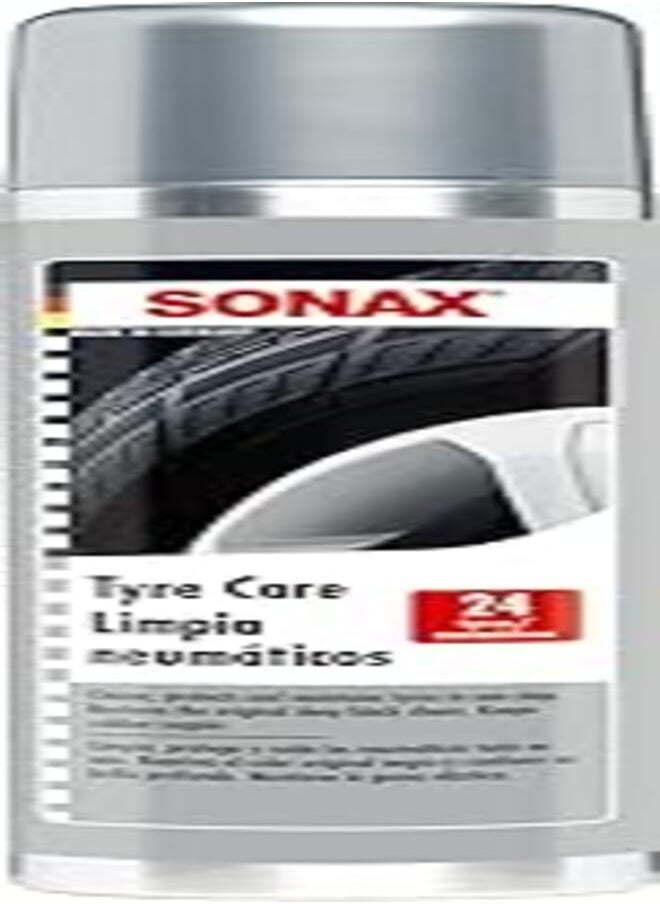 SONAX SONAX TYRE CARE - Cleans, protects and maintains tyres in one step. Restores the original deep black sheen. Keeps rubber supple Silver, 400 ml, 435300 