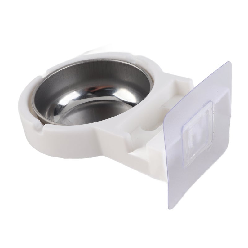 Wall Mounted Ashtray With Storage Holder 304 Stainless Steel Punch Free Adhesive Installation - Durable Easy Clean Ashtray for Bathroom Outdoor - Image 3