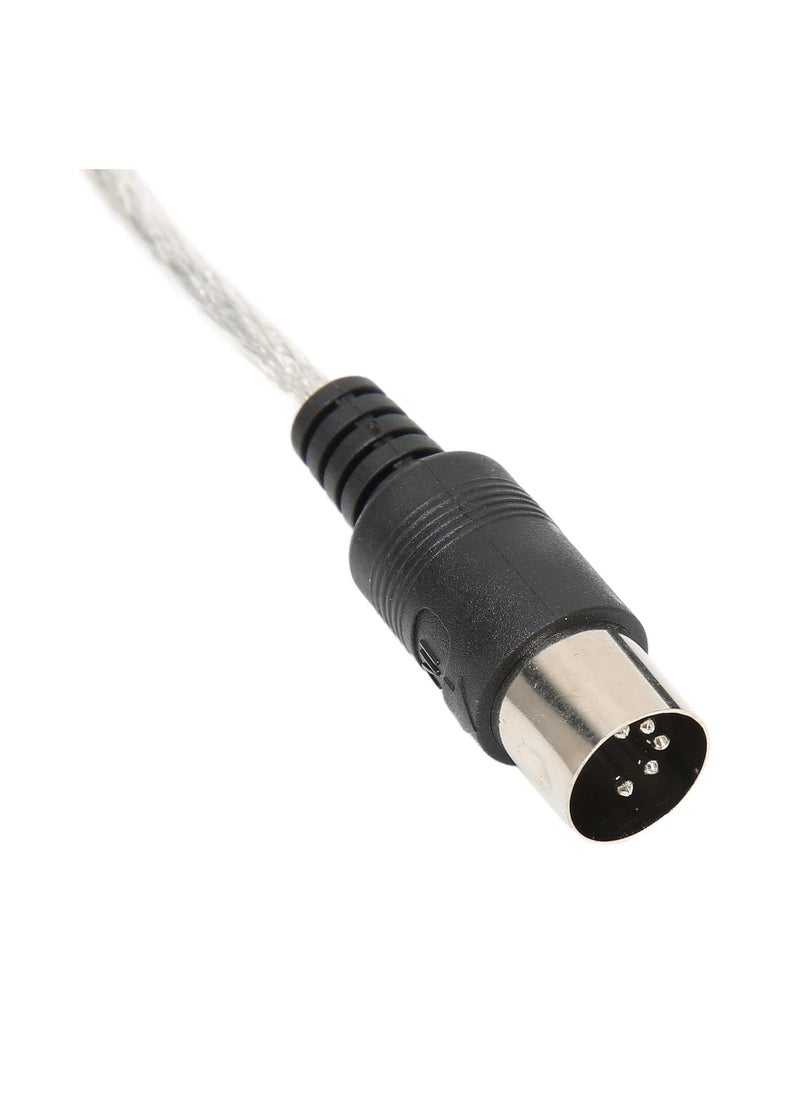 Generic - USB Midi Cable Midi Input and Output Cable Adapter Converter Connect Piano Keyboard to PC Computer Synthesizer for Windows Mac 2M Cable - Image 1