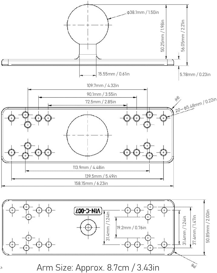 Aluminum Fish Finder Mount Wide Compatibility 360 Degree Rotation for GPSMAP Plus ECHOMAP - Image 5