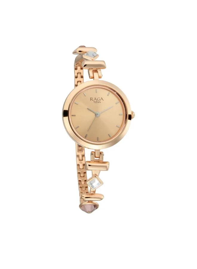 TITAN Women's Metal Analog Watch 2606WM06 - 28 mm