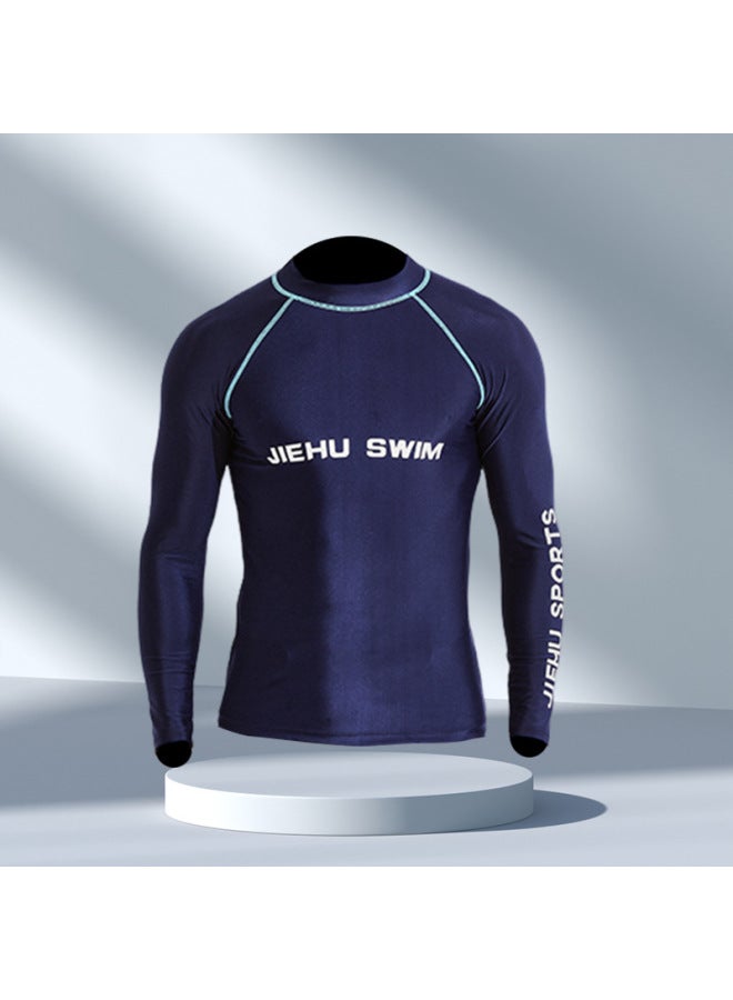 إسكدنيا بدلة سباحة رجالية بأكمام طويلة بدلة سباحة ربيع حار مضادة للإحراج ملابس سباحة رجالية ملابس سباحة سروال سباحة معدات سباحة بدلة سباحة فضفاضة بطبقة مزدوجة اللون: 72114- - Image 1