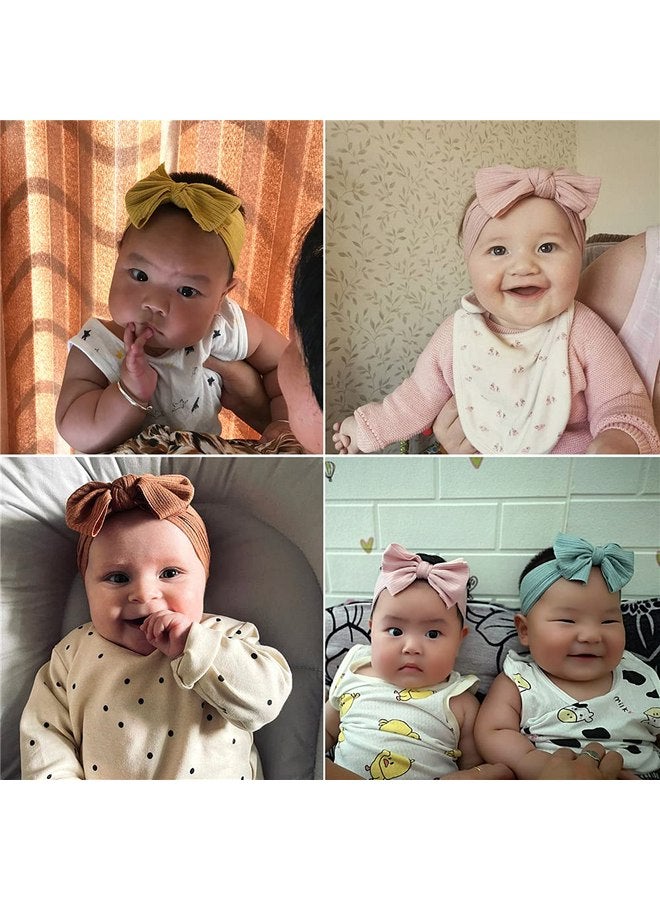 Sugarmelon Soft Headbands Headwrap for Newborn Baby Girls Toddler Cotton Ribbed Turban Headband Hairband Infant Baby Show Gifts 8 Colors - Image 3