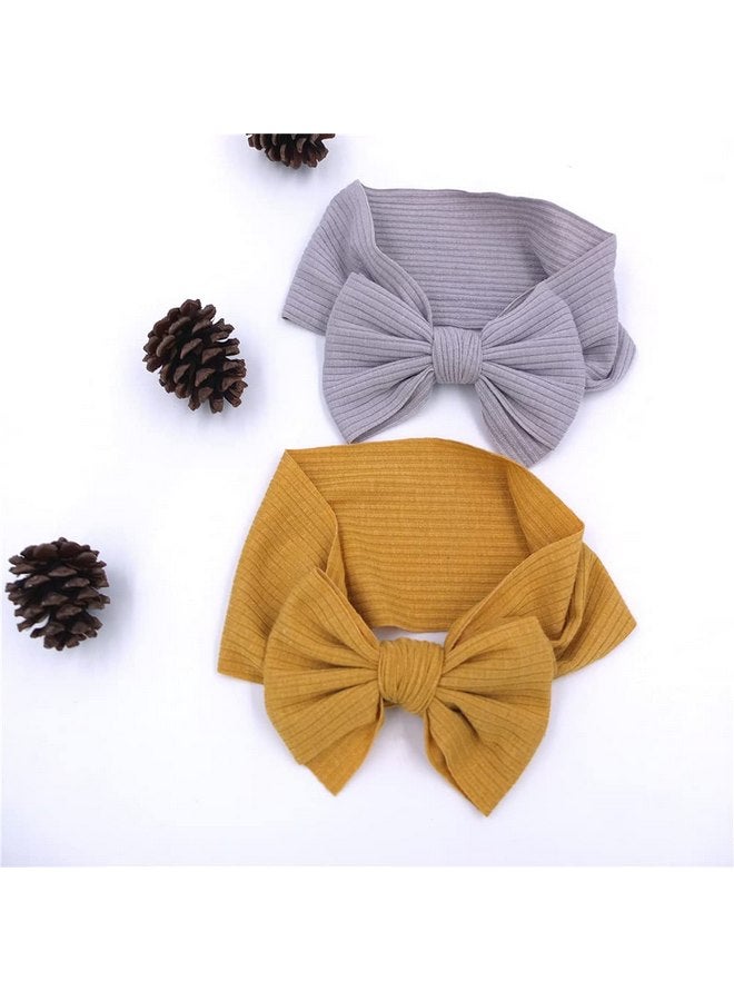 Sugarmelon Soft Headbands Headwrap for Newborn Baby Girls Toddler Cotton Ribbed Turban Headband Hairband Infant Baby Show Gifts 8 Colors - Image 4