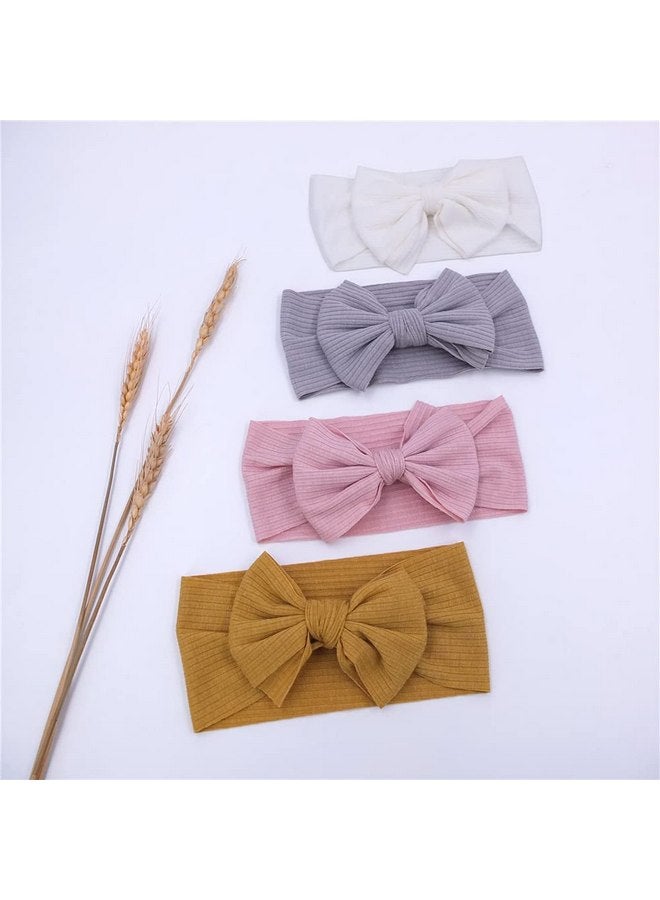 Sugarmelon Soft Headbands Headwrap for Newborn Baby Girls Toddler Cotton Ribbed Turban Headband Hairband Infant Baby Show Gifts 8 Colors - Image 2