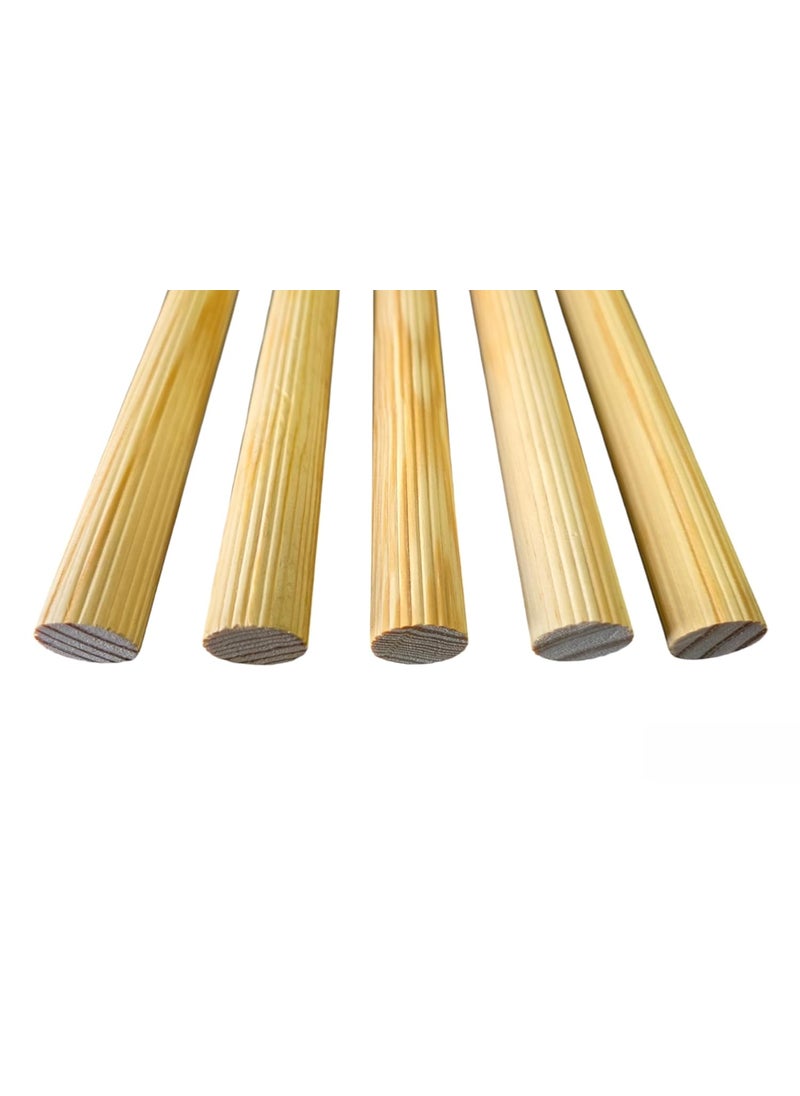 woodcrafts Grooved Fluted Wooden Sticks Smooth Round Rod Dowels for Macram Wall Hanging DIY Crafts Art Projects Hanger Tapestries School Teaching Gym Stick and Home Dcor 8mm x 3ft Pack of 10  - Image 5