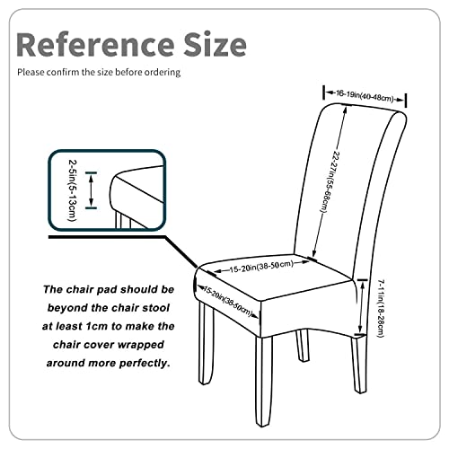 Deisy Dee XL/Oversized Removable Washable Soft Spandex Extra Large Dining Room Chair Covers for Kitchen (red Flower, 2) - Image 4