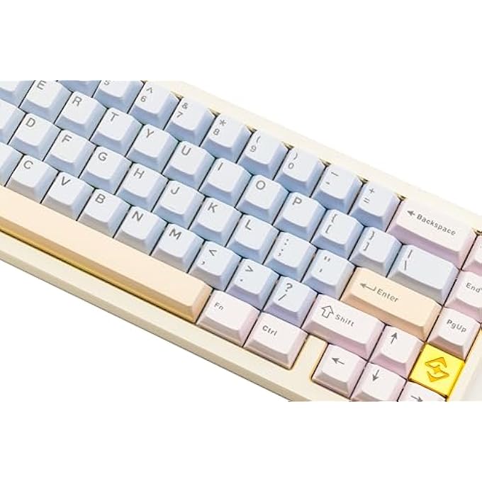 rayihni WOBKEY ZEN 65 MECHANICAL KEYBOARD, QUICK RELEASE CNC ALUMINUM HOUSING, HOT-SWAPPABLE, TRI-MODE (BT/2.4G/USB-C), RGB LIGHTING, QMK/VIA, SUITABLE FOR MAC & WINDOWS (ULTRA WHITE GOLD) - Image 3