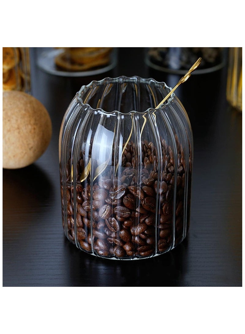 مجموعة أواني جرة الكيك مع أغطية فلينية، تتكون من 3 وعاء تخزين للكيك، الكب كيك، الكوكيز والحلويات. - Image 2