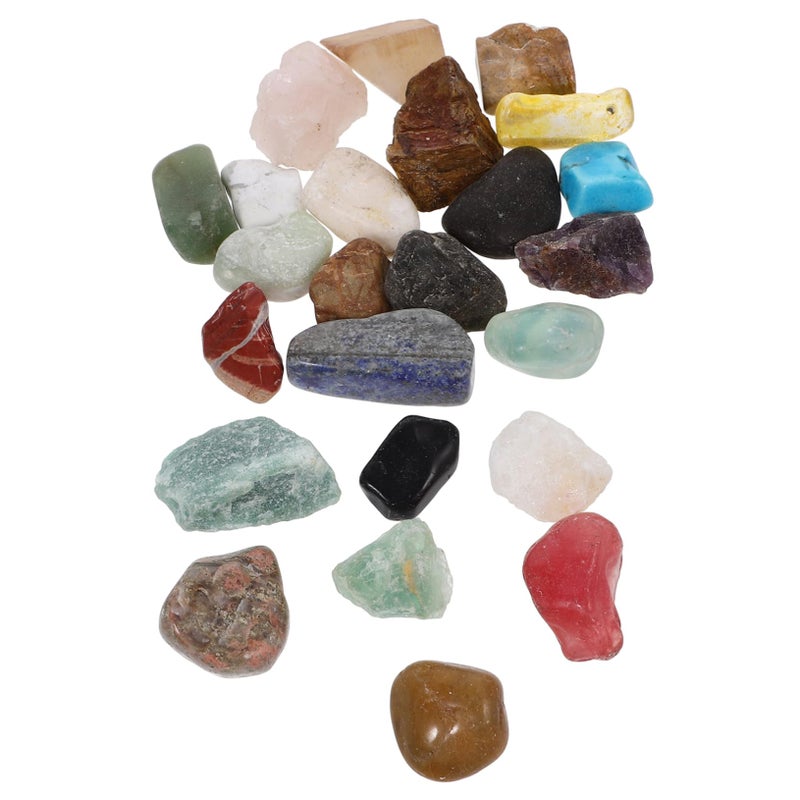 24 قطعة من الأحجار المصقولة غير المنتظمة لتزيين المنزل وديكور أصص الزهور والحرف اليدوية الداخلية النابضة بالحياة - Image 2