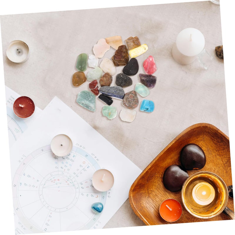 24 قطعة من الأحجار المصقولة غير المنتظمة لتزيين المنزل وديكور أصص الزهور والحرف اليدوية الداخلية النابضة بالحياة - Image 5