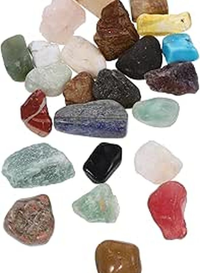 24 قطعة من الأحجار المصقولة غير المنتظمة لتزيين المنزل وديكور أصص الزهور والحرف اليدوية الداخلية النابضة بالحياة - Image 1