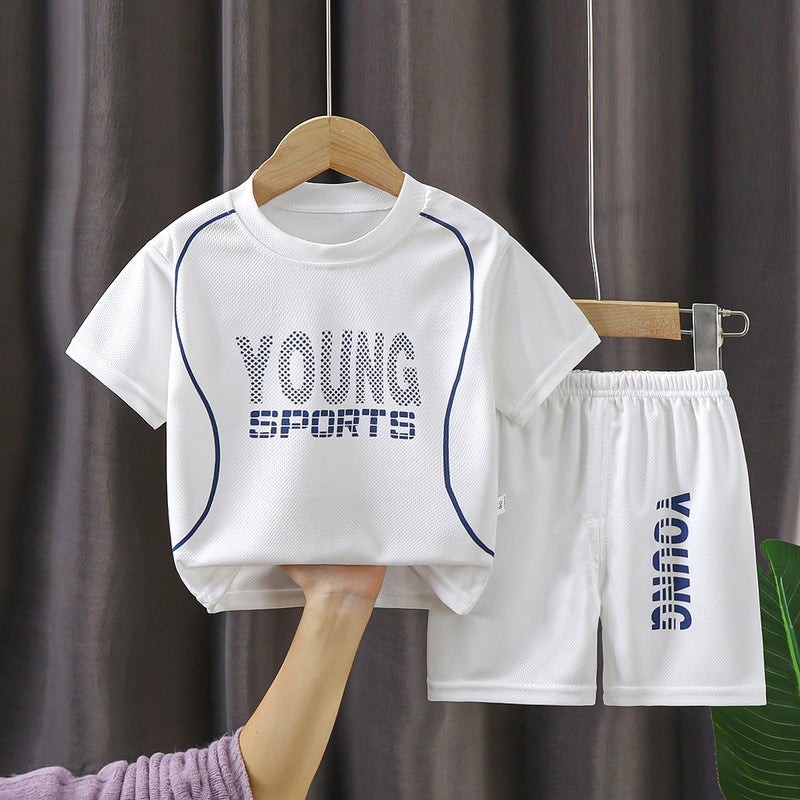 Children's Basketball Uniform Sports Suit Girls Quick-Drying Boys' 2025 New Summer Jersey Medium and Large Kidsren's Training Sports - Image 3