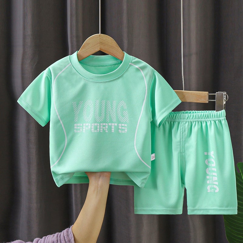Children's Basketball Uniform Sports Suit Girls Quick-Drying Boys' 2025 New Summer Jersey Medium and Large Kidsren's Training Sports - Image 4