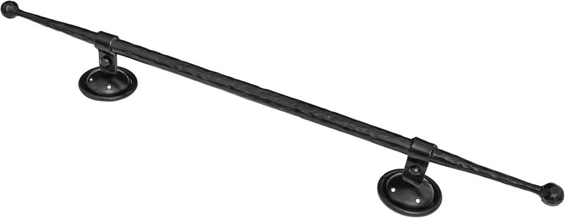 SaKeGa Mystic Colonial Cast Iron Medieval Door Handle – Solid Handforged Antique Pull for Castle, Gate, or Heavy Doors – Vintage Black Iron Hardware - Image 1