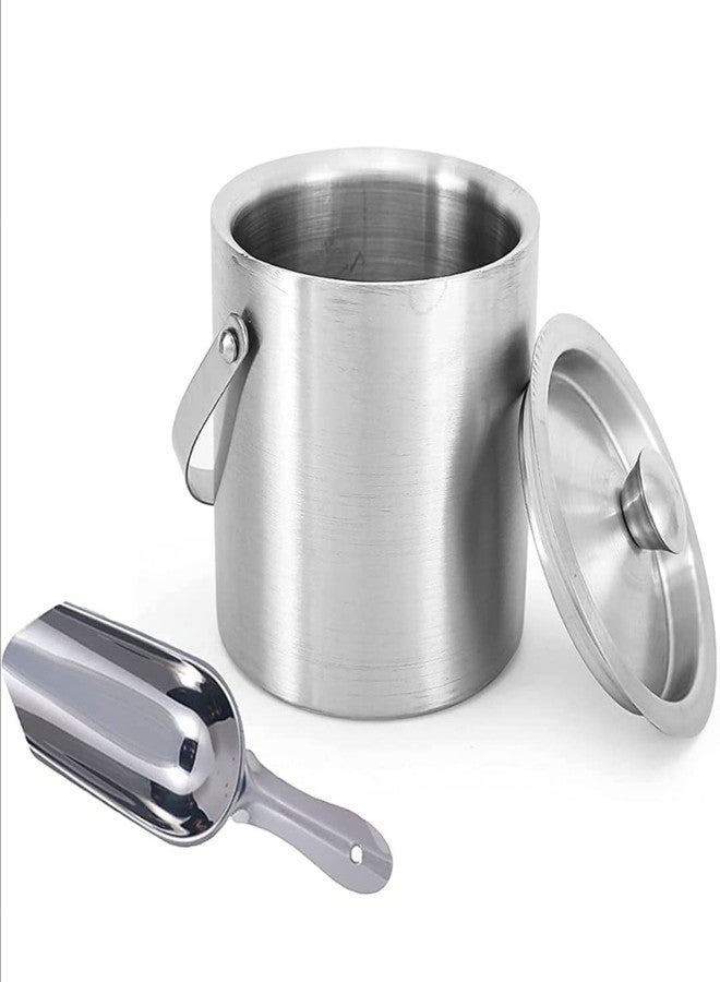 Proniks Stainless Steel Ice Bucket |Keeps Ice Cold for 6 h|Great bar Tools for Home bar Accessories (of 1.5 Litre)(SILVR) - Image 4