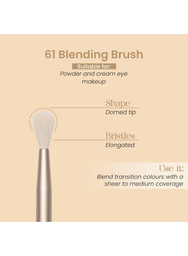 Milagro Beauty Eye Blending Brush 61, Flawless Powder & Cream Blending, Contouring & Blurring, Ideal For Eye Makeup Brush - Image 3