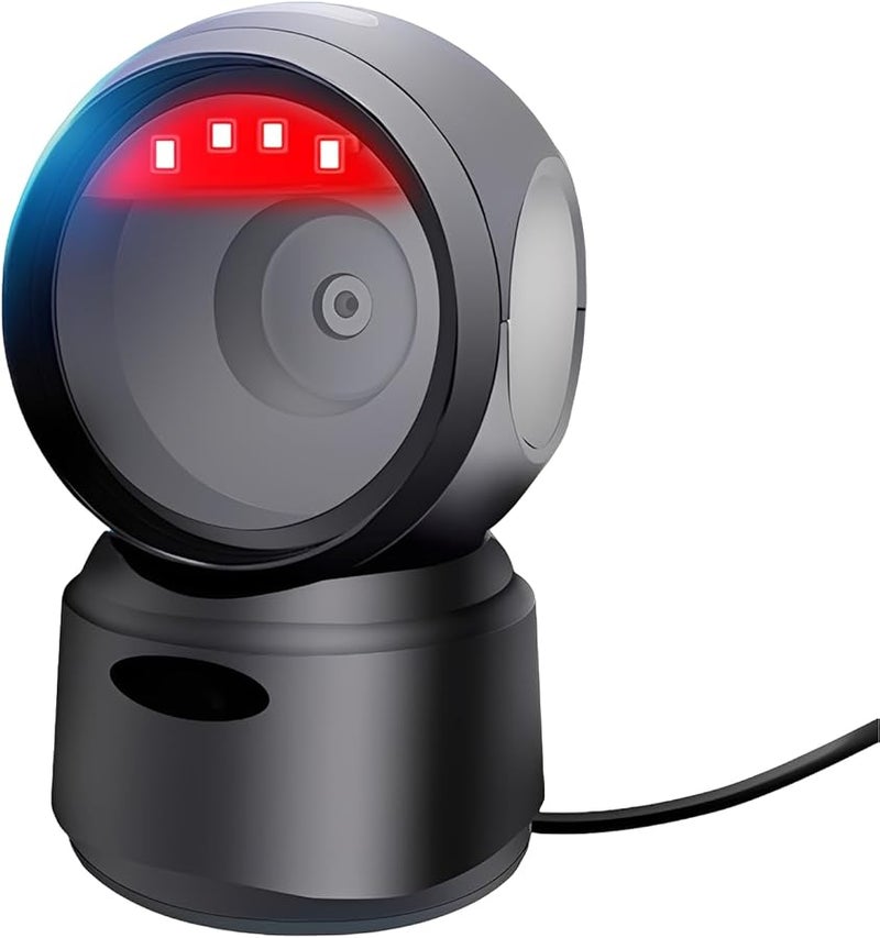 Vbestlife USB Wired Desktop Barcode Scanner Omnidirectional 1D 2D QR Code Reader with LED Light and Buzzer for Supermarkets - Image 2