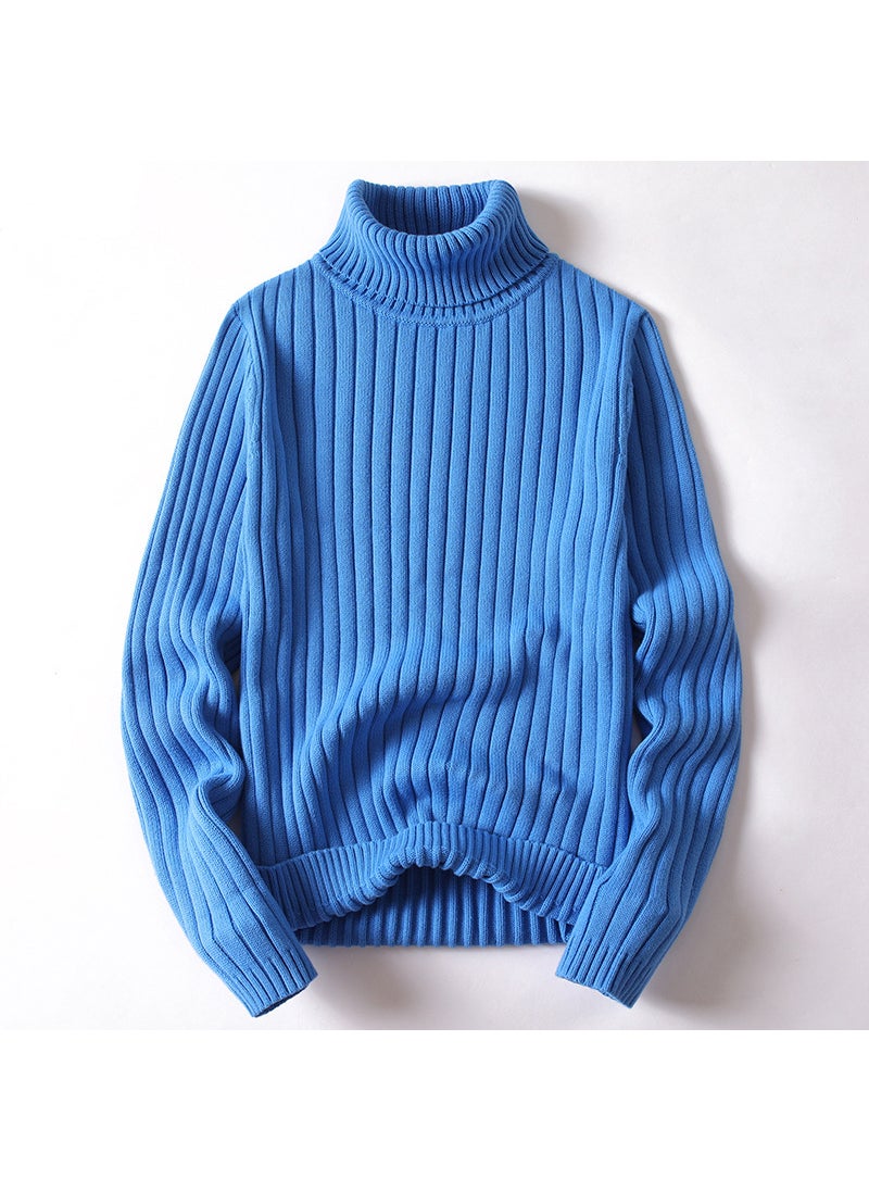Generic - Mens Turtleneck Sweater Autumn Casual Knit Coat 3310 Brown - Image 1