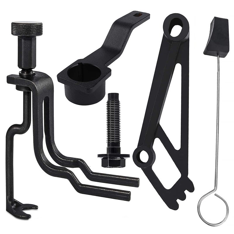 Engines Repair Tools KitValve Spring Compressor Tool Crankshaft Positioning Tool Cam Phaser Holding Tool Timing Chain Locking Wedge Tool Crankshaft Pulley Bolt for Ford 46L 54L 68L 3V Engines