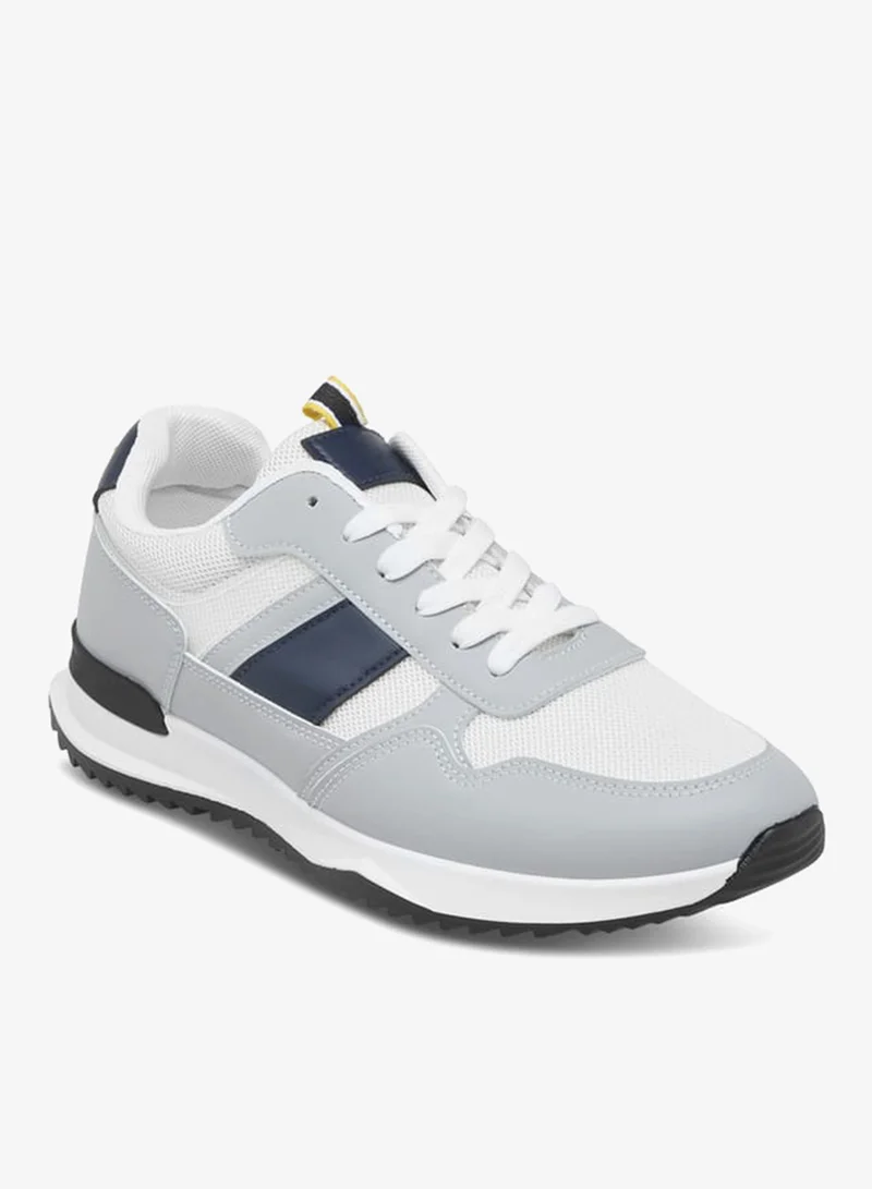 LBL by Shoexpress Men Panelled Sneakers with Lace-Up Closure