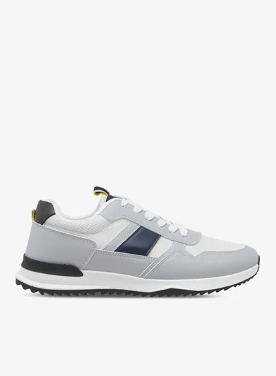 LBL by Shoexpress Men Panelled Sneakers with Lace-Up Closure