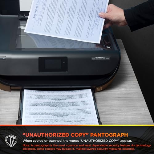 DocuGard Advanced Blue Multi-Purpose Security Paper - Fraud Prevention - 7 Security Features - Laser & Inkjet Printer Compatible - 8.5" x 11“ - 24 lb - 500 Sheets (04546) - Image 3