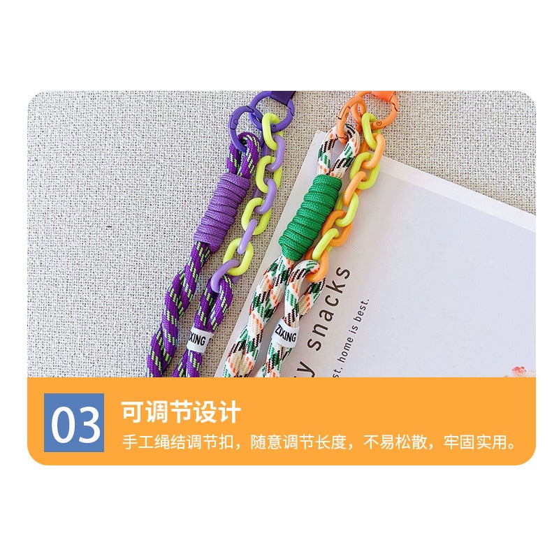 Mobile Phone Lanyard Long Rope Twisted Cross-Body Carryable Long Rope Men and Women Outdoor Mountaineering Strap Strong Card Anti-Lost Hanging Chain - Image 5