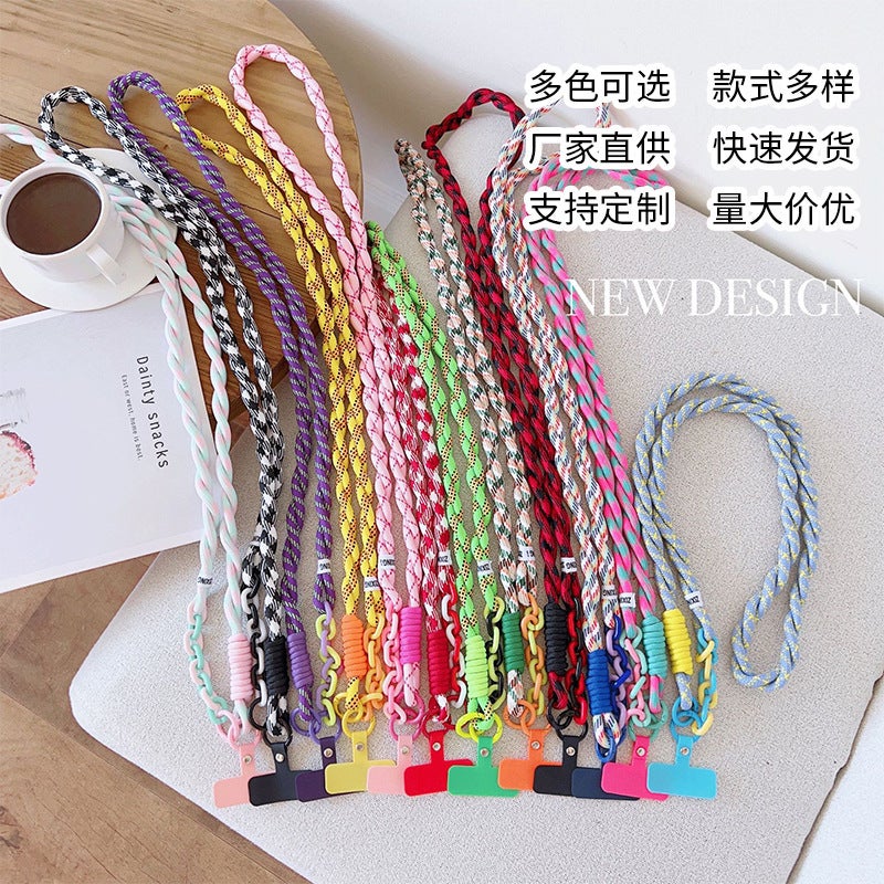 Mobile Phone Lanyard Long Rope Twisted Cross-Body Carryable Long Rope Men and Women Outdoor Mountaineering Strap Strong Card Anti-Lost Hanging Chain - Image 2