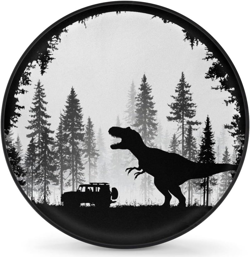 cfpolar Spare Tire Cover for RV Trailer,Dinosaur Waterproof Sun Leather Wheel Cover,Camper Spare Tire Covers Fit for Jeep Travel Trailer SUV Truck Accessories (17 in for Diameter 31” - 33”),F-5 - Image 1