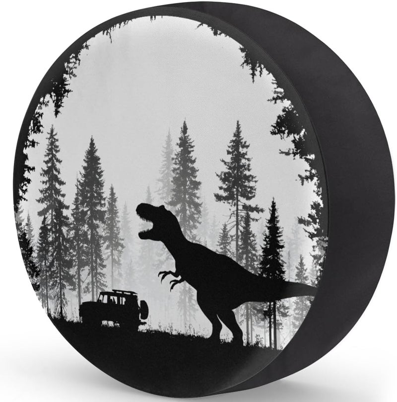 cfpolar Spare Tire Cover for RV Trailer,Dinosaur Waterproof Sun Leather Wheel Cover,Camper Spare Tire Covers Fit for Jeep Travel Trailer SUV Truck Accessories (17 in for Diameter 31” - 33”),F-5 - Image 2