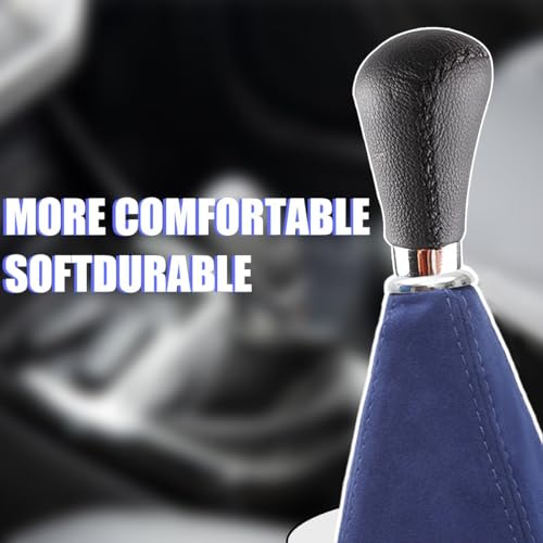 BESULEN Car Shift Boot Cover Suede Leather Shift Knob Boot Dust Cover ManualAuto Shifter Boot Sleeve Replacement Handbrake Gaiter Boot Dust Cover Car Interior Accessories - Image 5