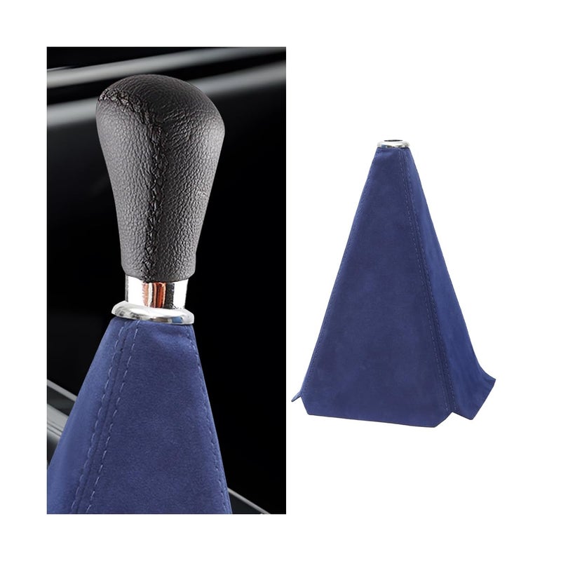 BESULEN Car Shift Boot Cover Suede Leather Shift Knob Boot Dust Cover ManualAuto Shifter Boot Sleeve Replacement Handbrake Gaiter Boot Dust Cover Car Interior Accessories - Image 2