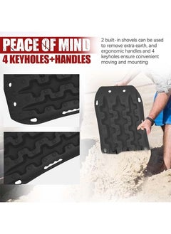 L&E Off Road Traction Boards, 2 Pcs Short Recovery Track Traction Mats for 4WD Mud, Sand, Snow Ramps-Red Tire Traction Tool,ATV UTV Car Traction Pads (Orange)  - Image 2