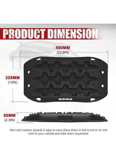 L&E Off Road Traction Boards, 2 Pcs Short Recovery Track Traction Mats for 4WD Mud, Sand, Snow Ramps-Red Tire Traction Tool,ATV UTV Car Traction Pads (Orange)  - Image 5