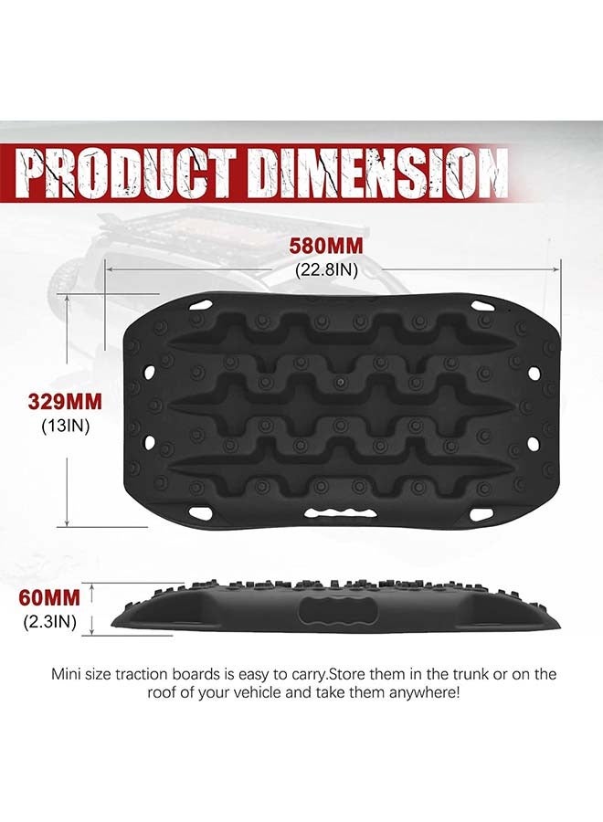 L&E Off Road Traction Boards, 2 Pcs Short Recovery Track Traction Mats for 4WD Mud, Sand, Snow Ramps-Red Tire Traction Tool,ATV UTV Car Traction Pads (Orange) - Image 5