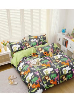 RRB Textile RRB Textile Super Soft Animal Design for Kids Room Single Bedsheet with 1 Pillow CoverGrey60 90 Inches 