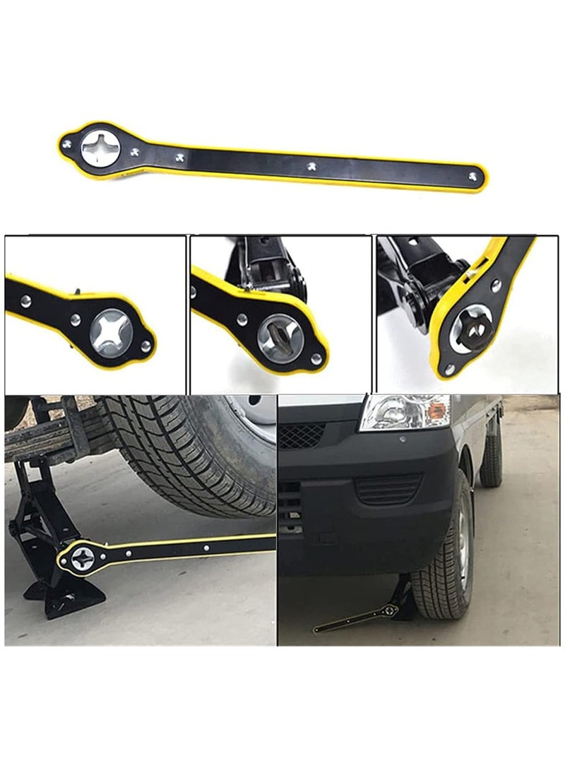 Bukela Auto Labor-Saving Jack Ratchet Wrench, Scissor Jack Handle, Tire Wheel Lug Jack Wrench, Cross Wrench, Auto Maintenance Tools (1set) - Image 3